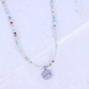 MICRO GEMSTONE NECKLACE - AMAZONITE