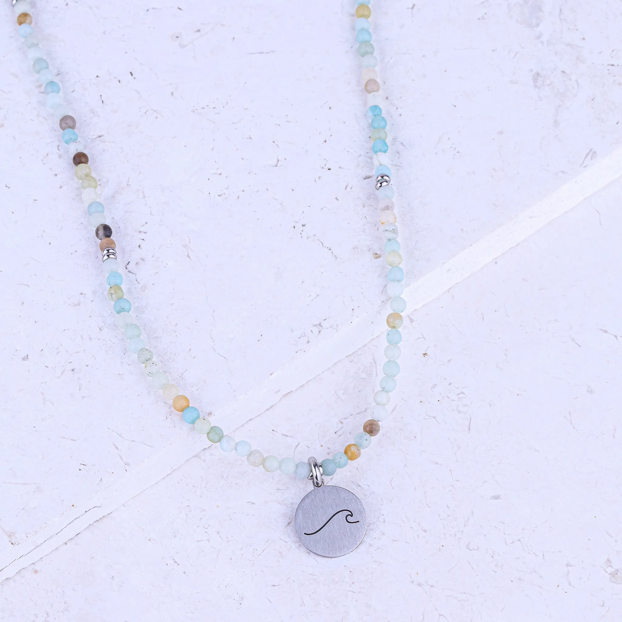 MICRO GEMSTONE NECKLACE - AMAZONITE