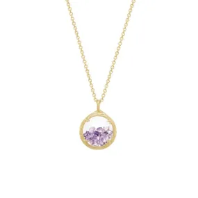 Mini Vermeil Amethyst Shaker Necklace