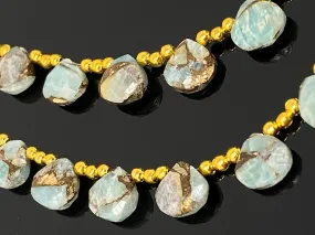 Mohave Amazonite Copper Beads, Gemstone Beads, Amazonite Beads,