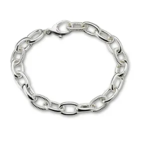 MONICA RICH KOSANN STERLING SILVER CHARM CHAIN BRACELET