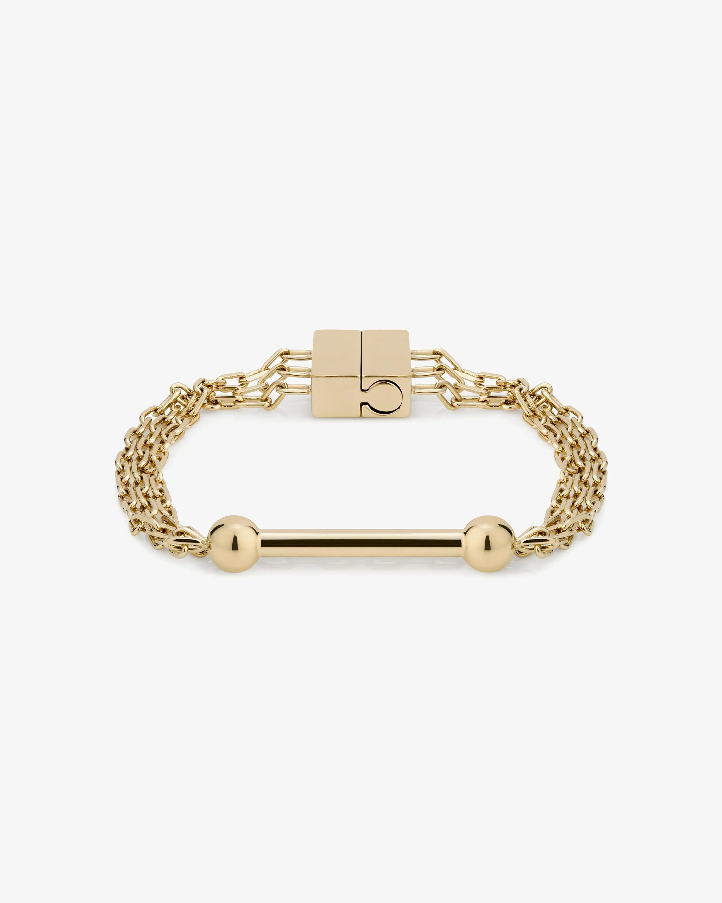 Music Bar Chain Bracelet (Small) - 22 Carat Gold Gilded