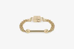 Music Bar Chain Bracelet (Small) - 22 Carat Gold Gilded