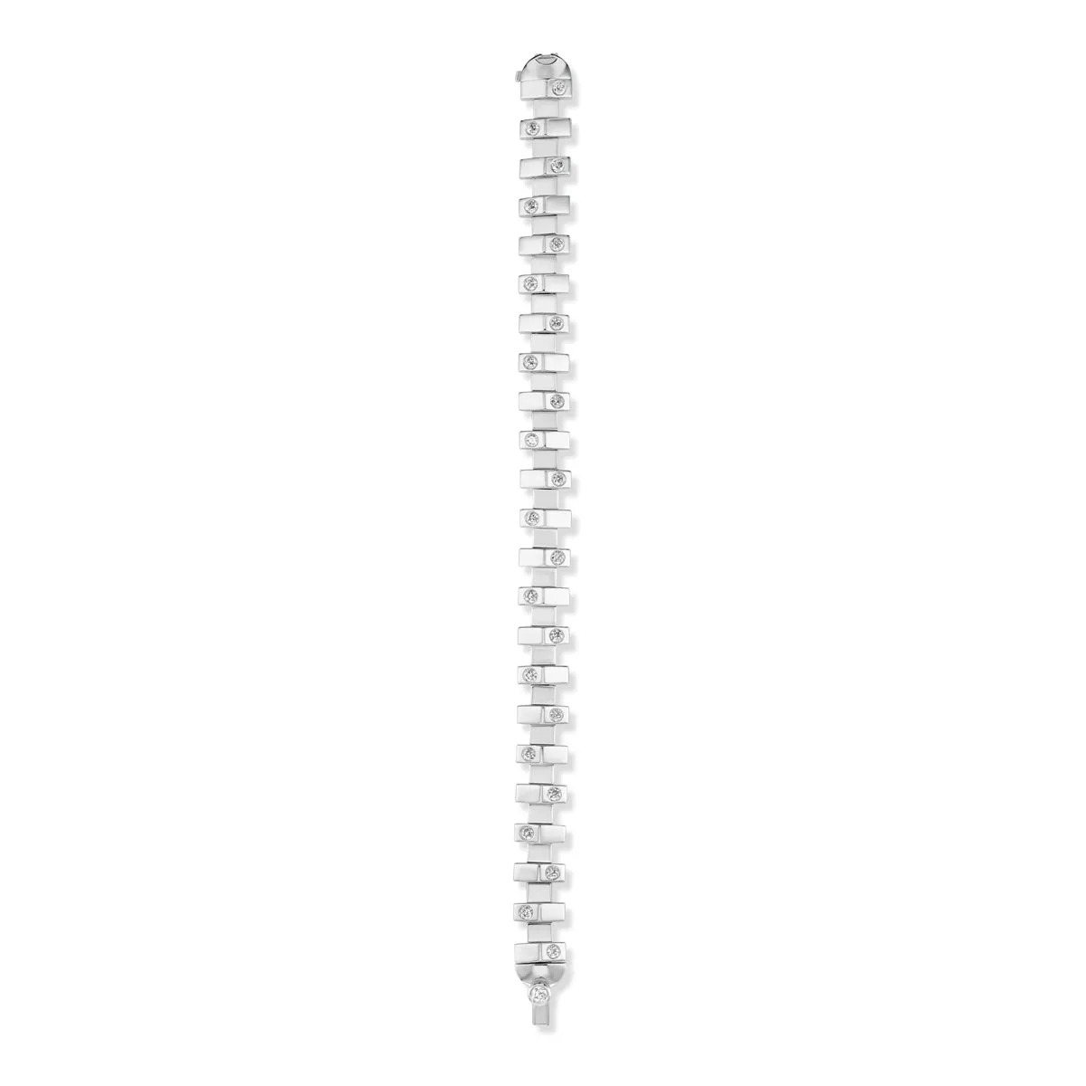 Narrow Platinum Hopscotch Bracelet