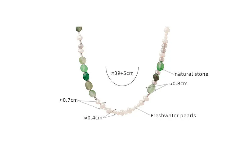 Natural Jade and Freshwater Pearl Necklace