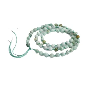 Natural Jade Necklace with Rope Beads Chain Sweater Chain