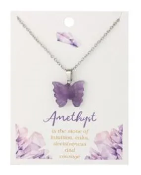 Necklace - Butterfly - Amethyst