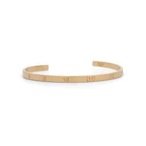 Numerical Cuff 4mm Bracelet in Yellow Gold