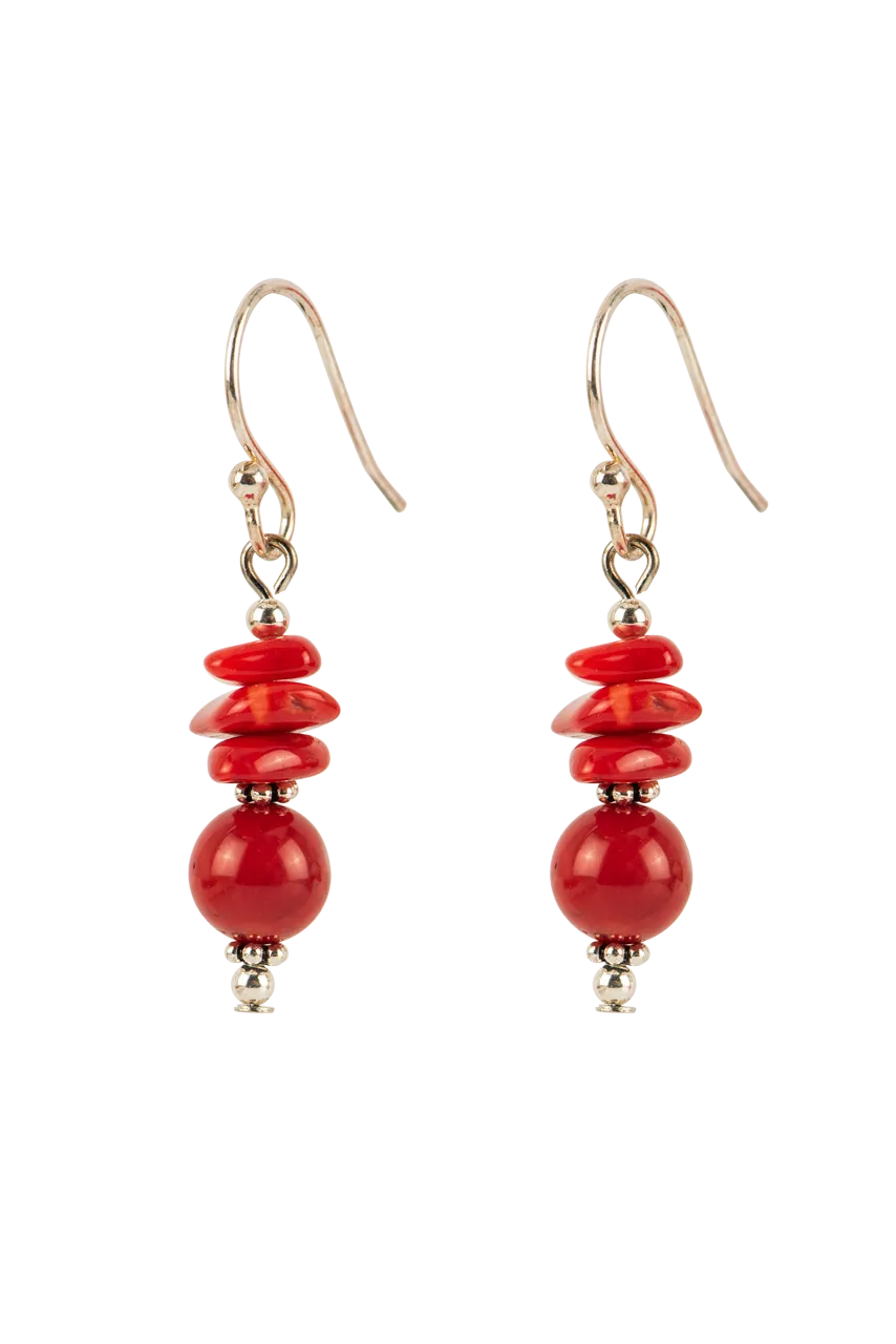 Paige Wallace Coral Chip Earrings