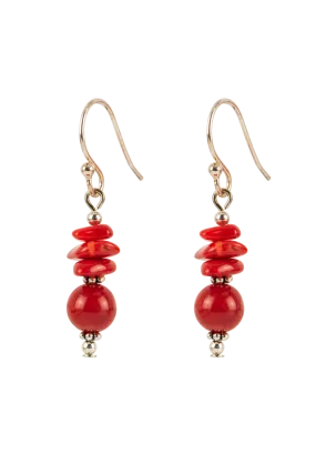 Paige Wallace Coral Chip Earrings