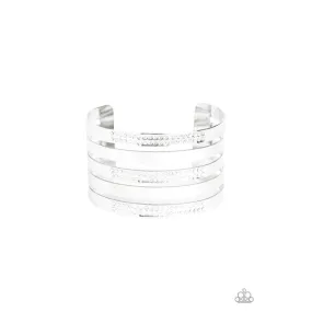 Paparazzi Big Time Shine Silver Cuff Bracelet