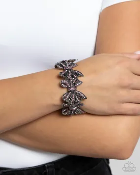 Paparazzi French Flourish - Pink Bow Bracelet