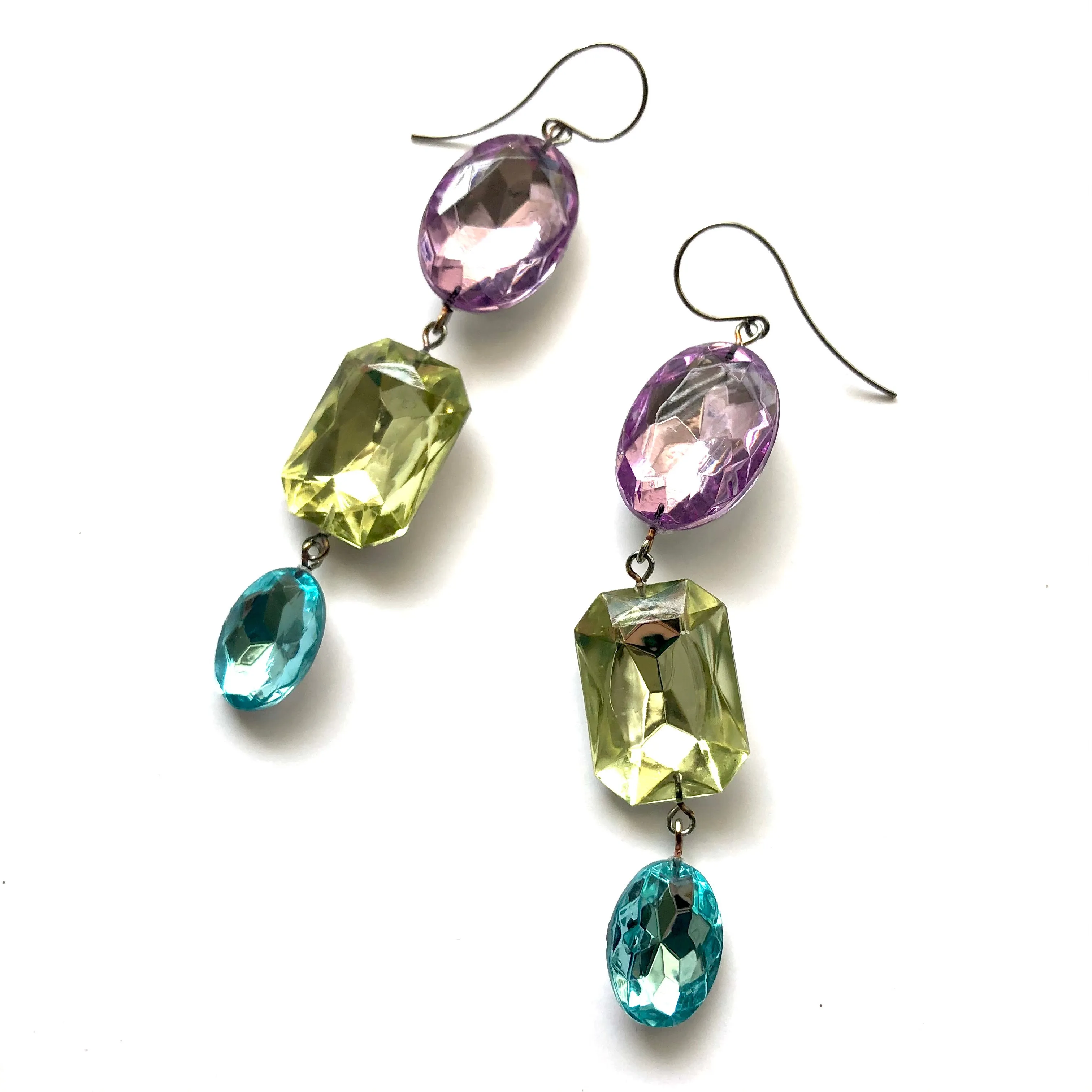 Pastel Story Shine On Gem Triple Drop Earrings