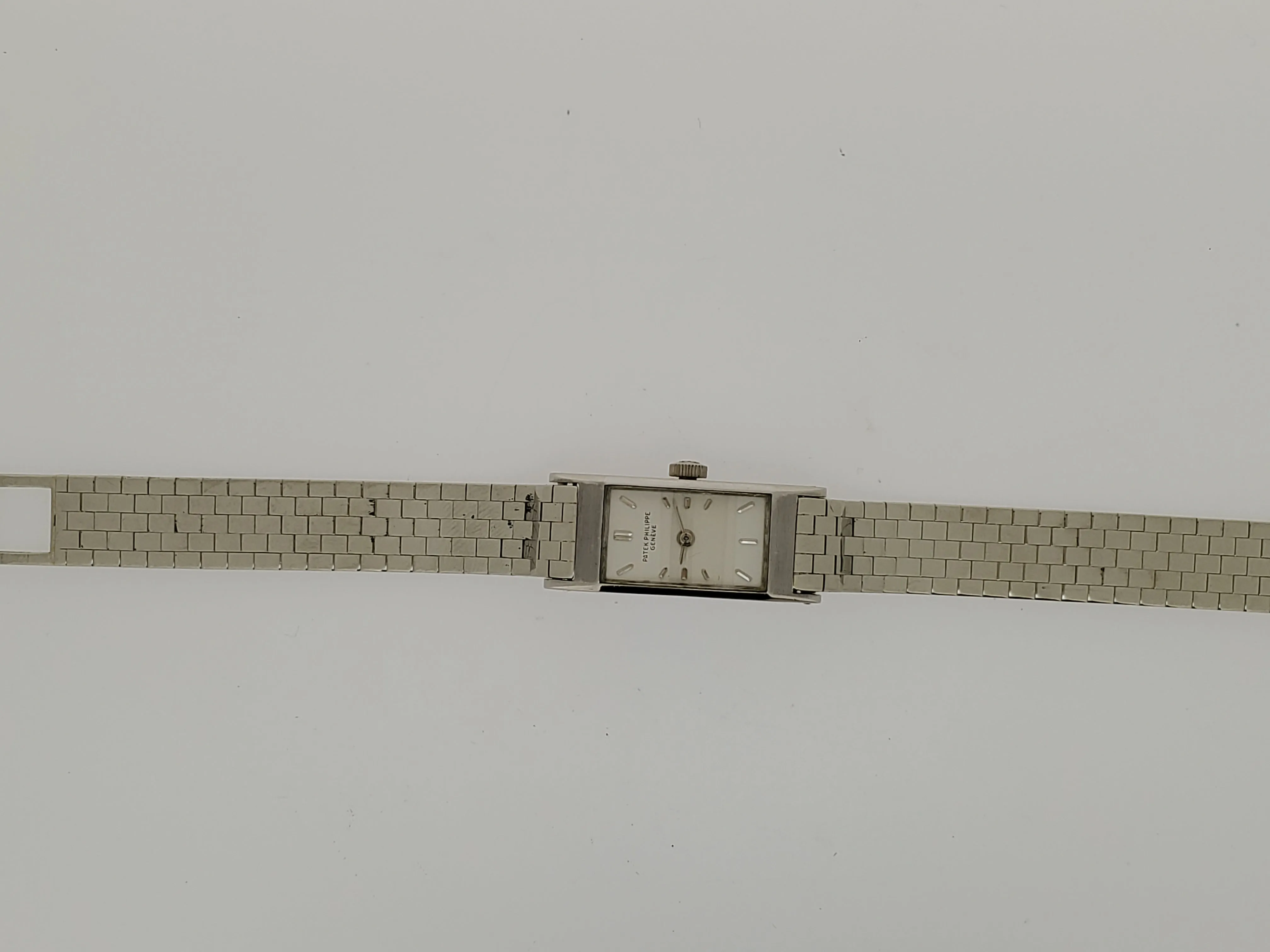 Patek Philippe 2292-1P;  Ladies Platinum Tegolino hour glass watch; Circa 1956-7