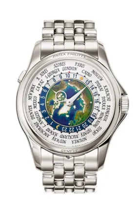 Patek Philippe Complications  World Time Automatic Blue Dial Men's Platinum Watch 5131/1P-001