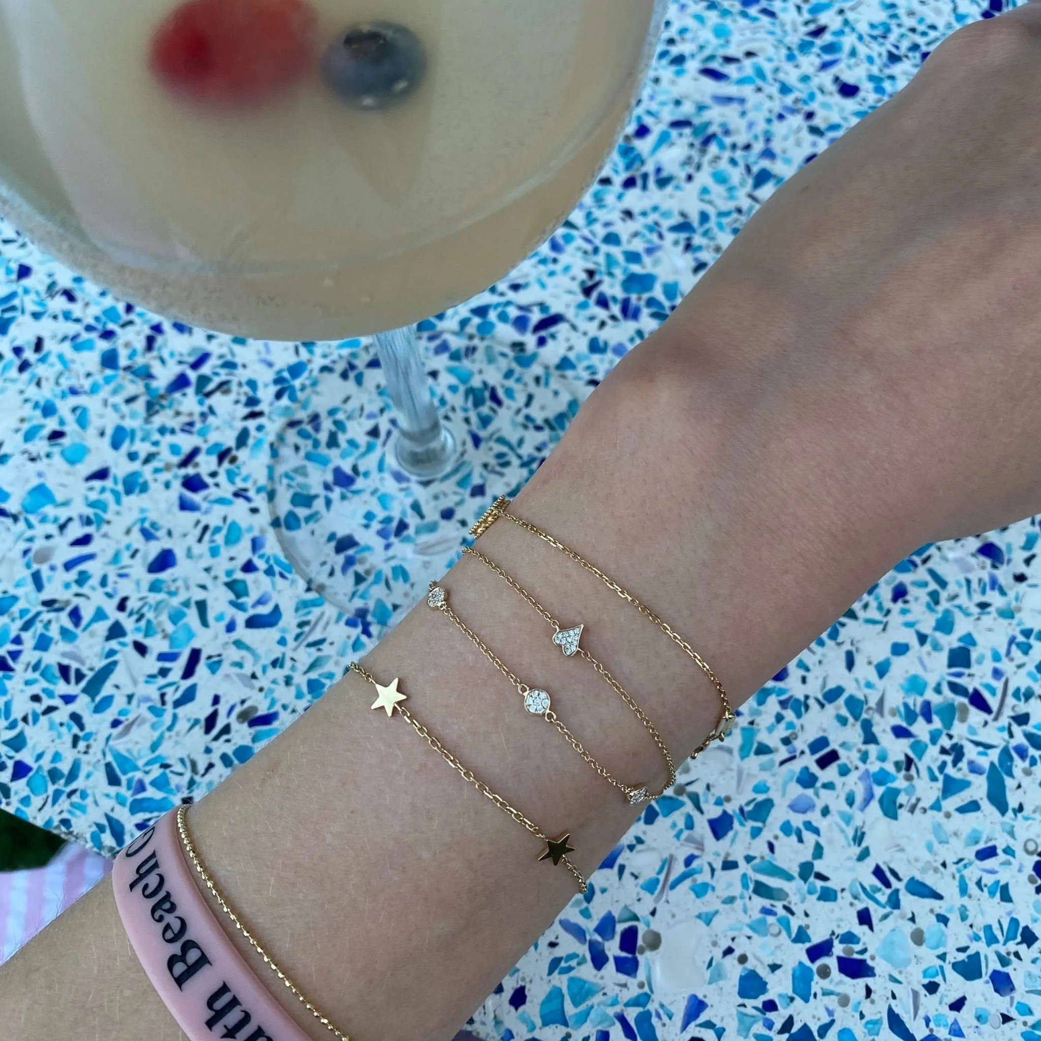 Pave Disc Station Bracelet