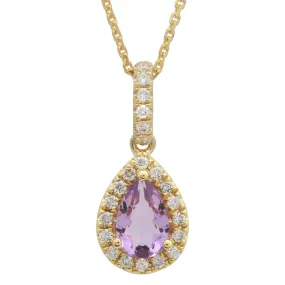 Pear Amethyst Halo