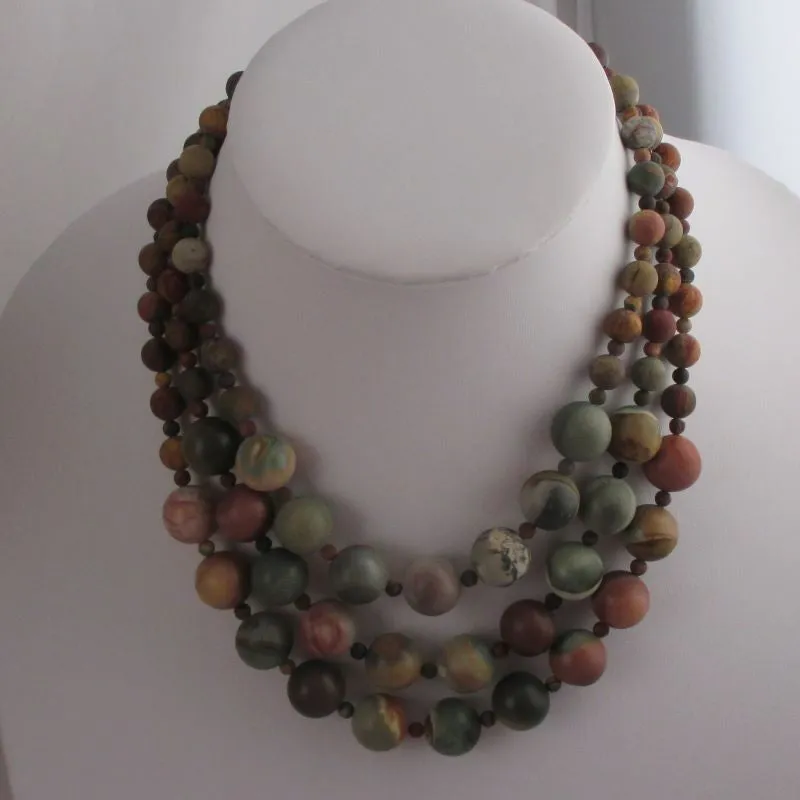 Picasso Jasper Gemstone Multi-strand Necklace