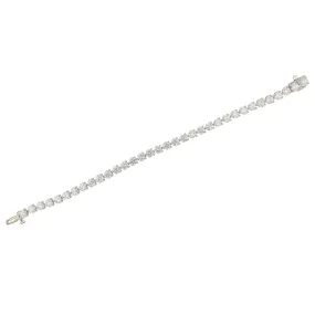 Platinum Fire and Ice Tennis Bracelet