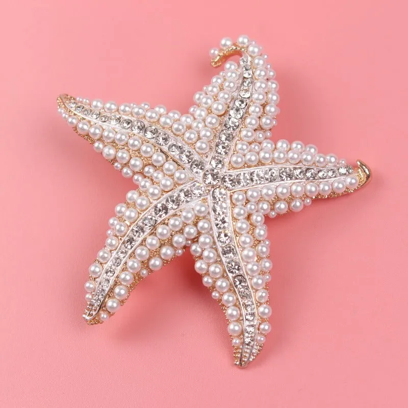 Pre Order:  Starfish Pearl Brooch