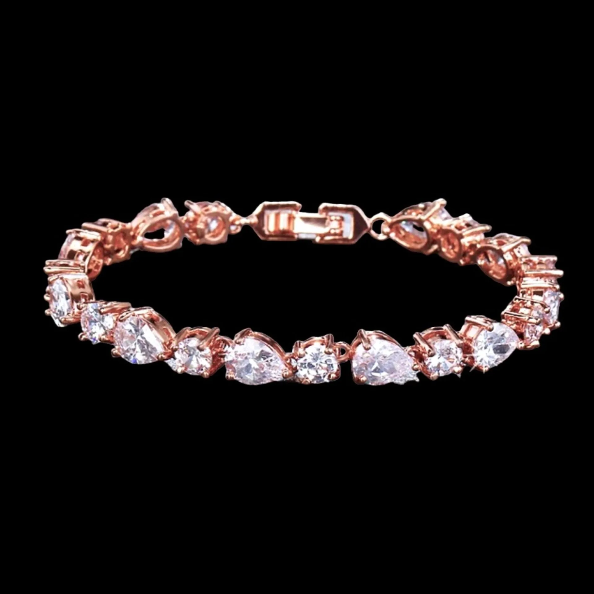 "Colette" - 3-Piece Cubic Zirconia Bridal Jewelry Set - Available in Silver, Rose Gold and Yellow Gold