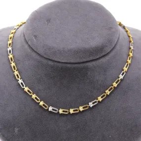 Real Gold GZTF 2 Color Hardware Solid Chain Necklace YW-4566 (45 C.M) CH1235