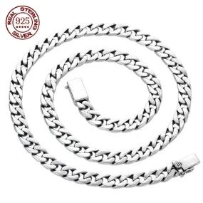 Real Solid Authentic S925 Silver Necklace Certified Jewelry