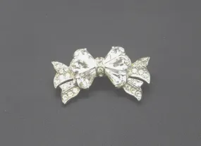 Rich Vintage Rhinestone Bow Brooch