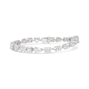 Riviera Fancy Cut Diamond Tennis Bracelet | Platinum