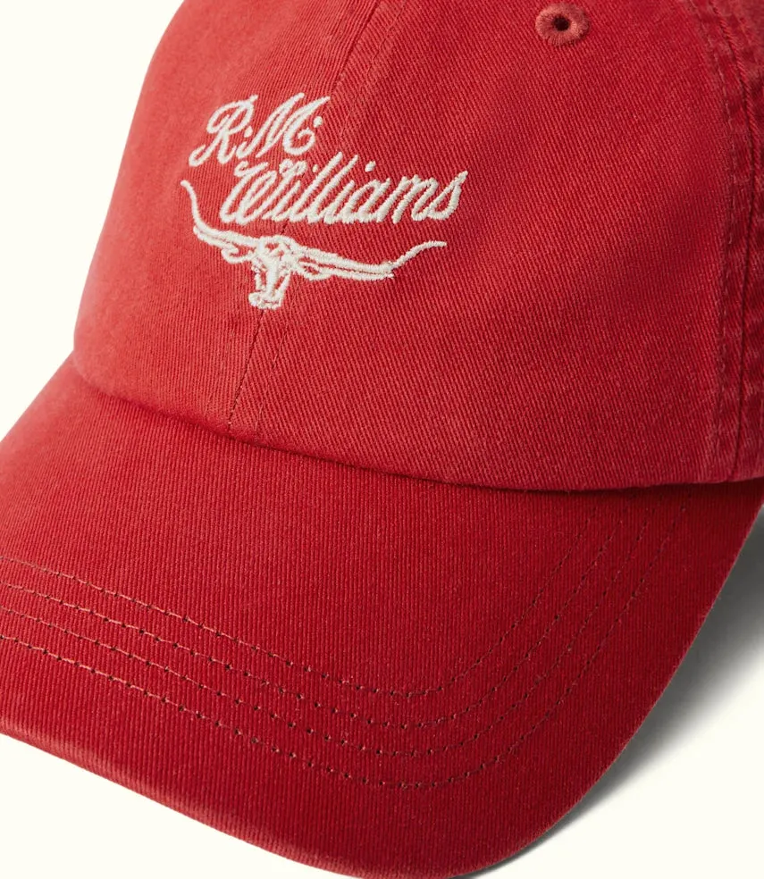 R.M.Williams - Script Longhorn Cap - Red