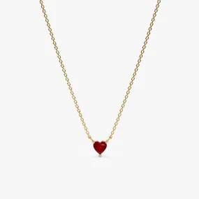 Ruby Heart Necklace, Corin