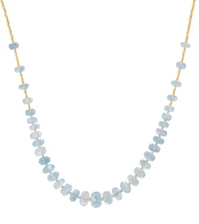 Santa Maria Aquamarine Faceted Bead Necklace by Galit