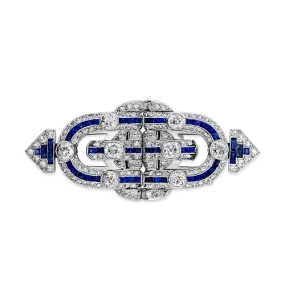 Sapphire & Diamond Pin