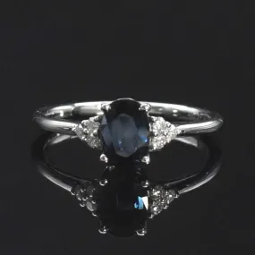 Sapphire Cremation Ring With Ashes