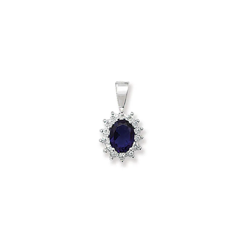 Sapphire Necklace- Sterling Silver