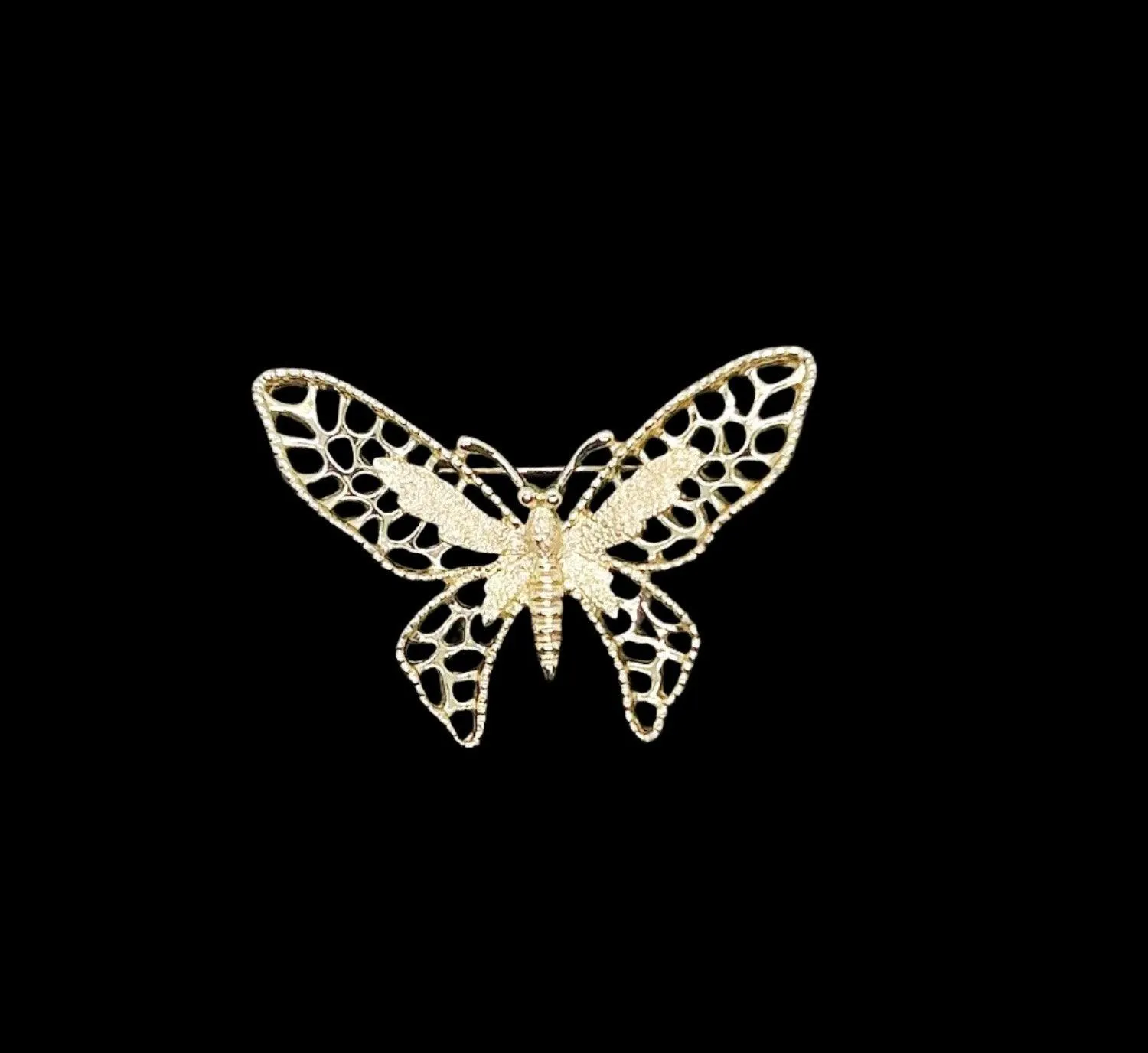 Sarah Coventry Gold Tone Madame Butterfly Brooch (1971)