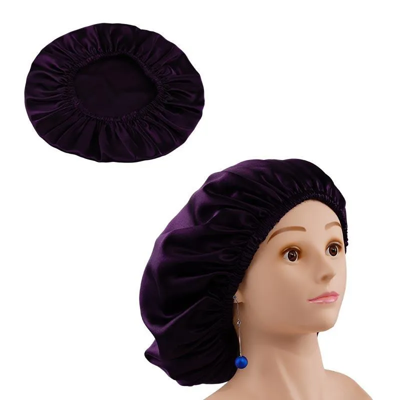 Silk Sleep Cap Dark Purple - Dropshipping