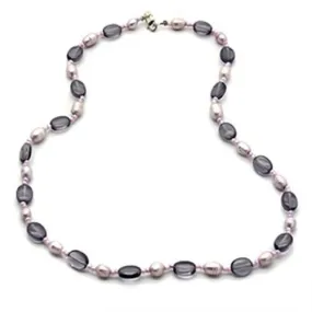 Silver 925 Sterling Silver Necklace with Synthetic Synthetic Glass in Amethyst for Women Style LOS066