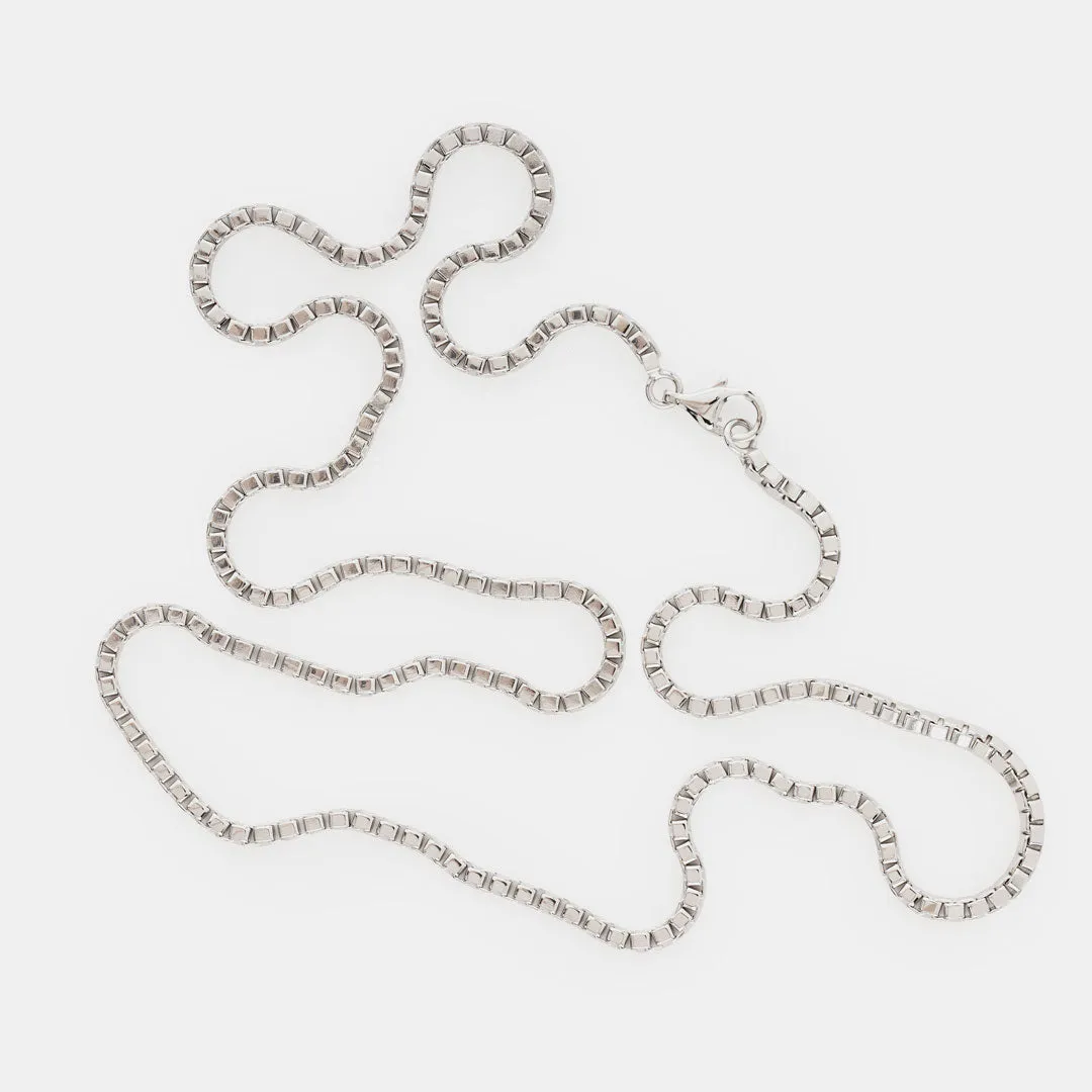 Silver Box Chain Necklace