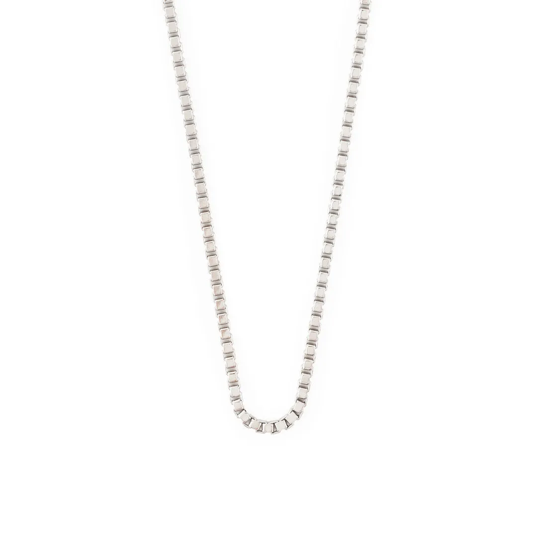 Silver Box Chain Necklace