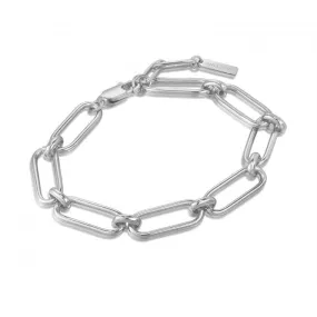 Silver Cable Connect Chunky Chain Bracelet  B046-02H