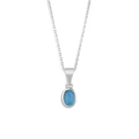 SILVER GIVING NECKLACE AQUAMARINE