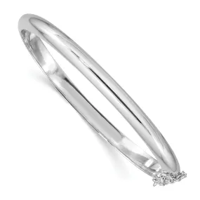 Silver Hollow Chain Hinge Bangle Bracelet