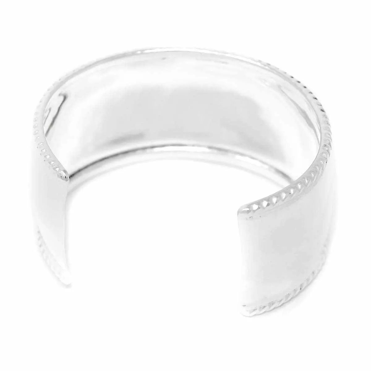 Silver Overlay Cuff  Smooth Design Artisana