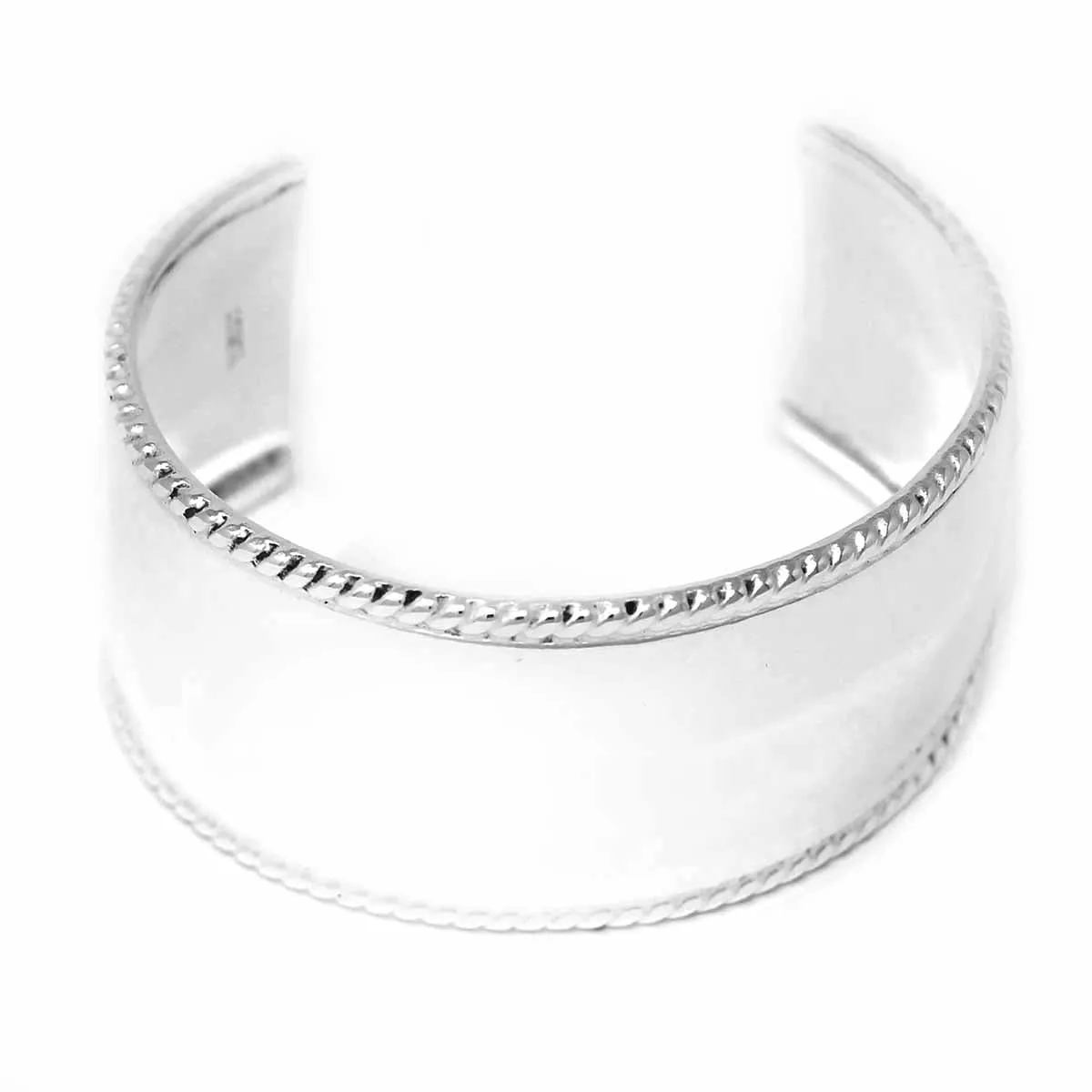 Silver Overlay Cuff  Smooth Design Artisana