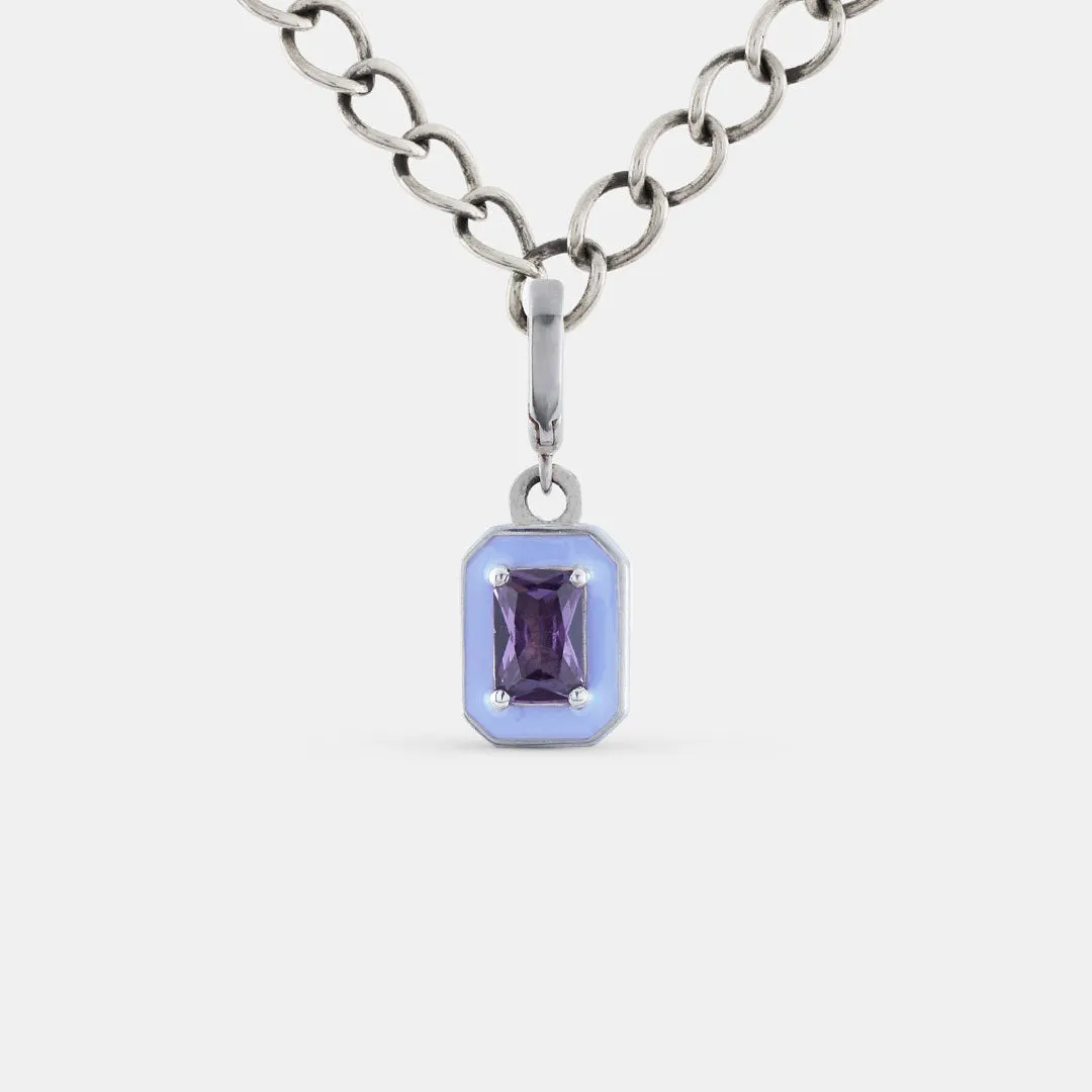 Silver Purple Blush Pendant