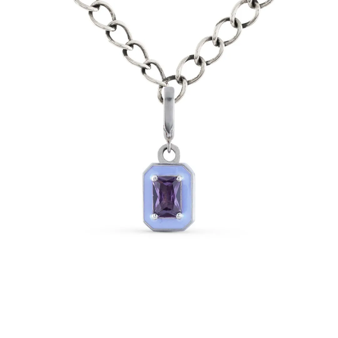 Silver Purple Blush Pendant