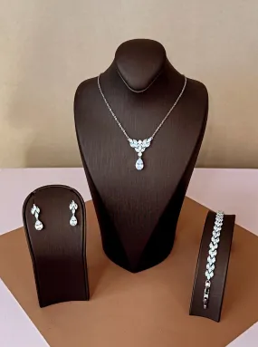 SIRA Swarovski Jewelry Set with Necklace, Bracelet, Drop Earrings *Final Sale*