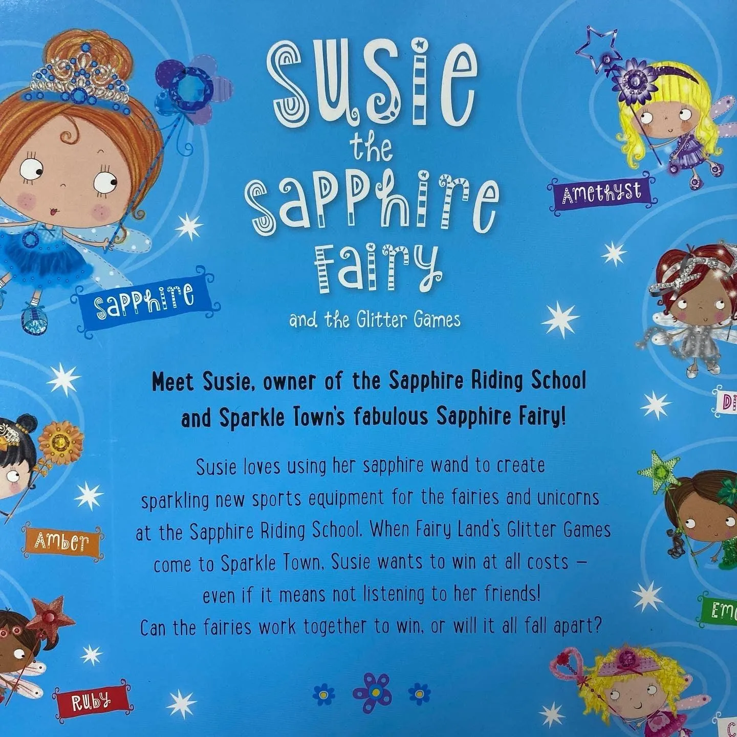 Sparkle Town Fairies - Susie the Sapphire Fairy - With Beautiful Necklace