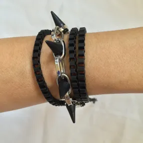 Spiky with silver chain Bracelet